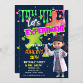 Invitation d'anniversaire pour une expérience scie (Devant / Derrière)