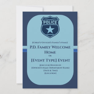 Invitation d'anniversaire pour une famille de poli