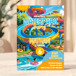 Invitation d'anniversaire pour une fête à la pisci
