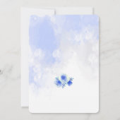 Invitation d'anniversaire pour une fête à thé Bleu (Dos)