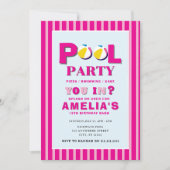 Invitation d'anniversaire pour une fête à thème pi (Devant)