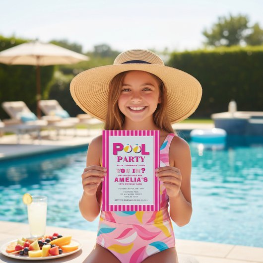 Invitation d'anniversaire pour une fête à thème pi