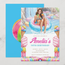 Invitation d'anniversaire pour une fête adolescent