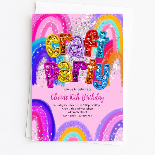Invitation d'anniversaire pour une fête artisanale