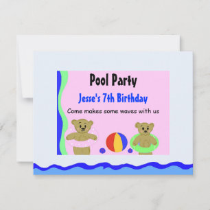 Invitation d'anniversaire pour une fête au bord de