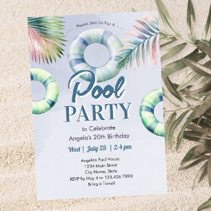 Invitation d'anniversaire pour une fête au bord de