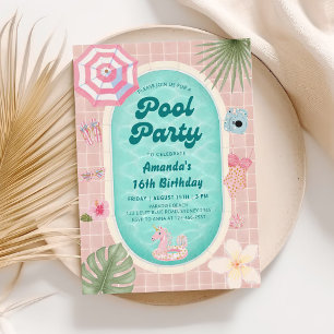 Invitation d'anniversaire pour une fête au bord de