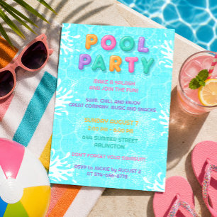 Invitation d'anniversaire pour une fête au bord de
