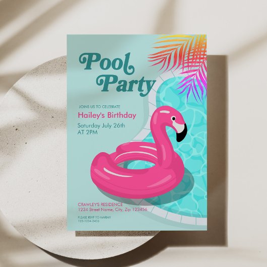 Invitation d'anniversaire pour une fête au bord de