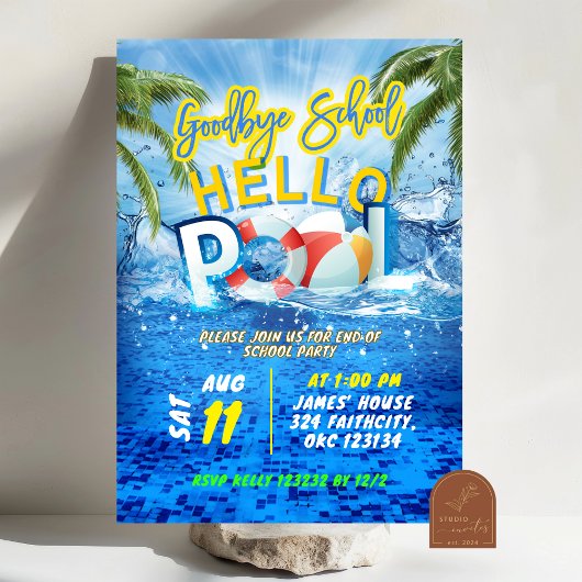 Invitation d'anniversaire pour une fête au bord de