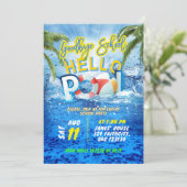 Invitation d'anniversaire pour une fête au bord de (Debout devant)