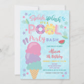 Invitation d'anniversaire pour une fête au bord de (Devant)