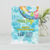 Invitation d'anniversaire pour une fête au bord de (Debout devant)