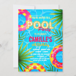 Invitation d'anniversaire pour une fête au bord de