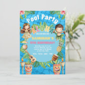 Invitation d'anniversaire pour une fête au bord de (Debout devant)