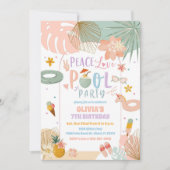 Invitation d'anniversaire pour une fête au bord de (Devant)