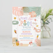 Invitation d'anniversaire pour une fête au bord de (Debout devant)