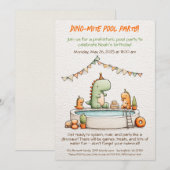 Invitation d'anniversaire pour une fête au bord de (Devant / Derrière)