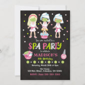 Invitation d'anniversaire pour une fête au spa (Devant)
