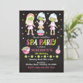 Invitation d'anniversaire pour une fête au spa (Debout devant)