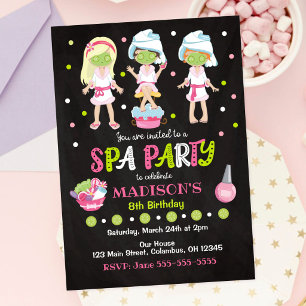 Invitation d'anniversaire pour une fête au spa
