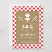 Invitation d'anniversaire pour une fête BBQ (Devant)