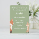 Invitation d'anniversaire pour une fête d'animaux (Debout devant)