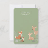 Invitation d'anniversaire pour une fête d'animaux (Dos)