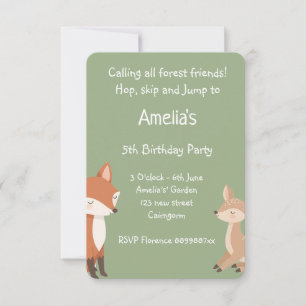 Invitation d'anniversaire pour une fête d'animaux 
