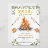 Invitation d'anniversaire pour une fête de camping (Devant)