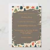 Invitation d'anniversaire pour une fête de camping (Devant)