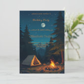 Invitation d'anniversaire pour une fête de camping (Debout devant)