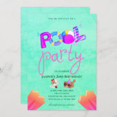 Invitation d'anniversaire pour une fête de chien a (Devant / Derrière)