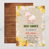 Invitation d'anniversaire pour une fête de cochons (Devant / Derrière)