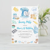 Invitation d'anniversaire pour une fête de couture (Debout devant)