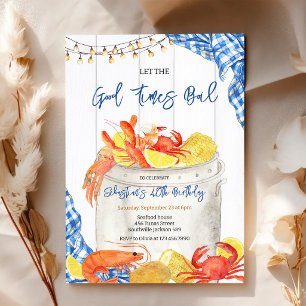Invitation d'anniversaire pour une fête de crabe d