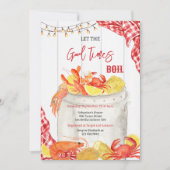 Invitation d'anniversaire pour une fête de crabe d (Devant)