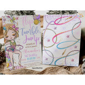 Invitation d'anniversaire pour une fête de gymnast