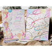 Invitation d'anniversaire pour une fête de gymnast