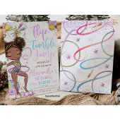 Invitation d'anniversaire pour une fête de gymnast