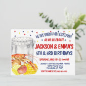 Invitation d'anniversaire pour une fête de l'écrev (Debout devant)
