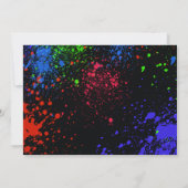 Invitation d'anniversaire pour une fête de paintba (Dos)