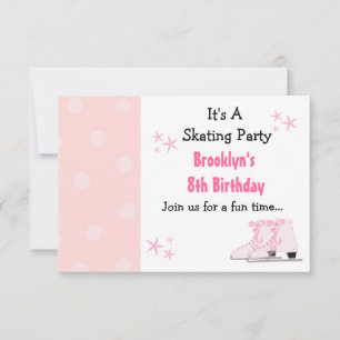 Invitation d'anniversaire pour une fête de patinag