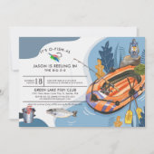 Invitation d'anniversaire pour une fête de pêche (Devant)