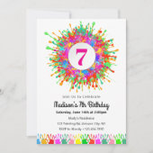 Invitation d'anniversaire pour une fête de peintur (Devant)