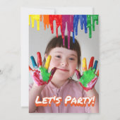 Invitation d'anniversaire pour une fête de peintur (Dos)