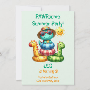 Invitation d'anniversaire pour une fête de piscine