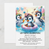Invitation d'anniversaire pour une fête de piscine (Devant / Derrière)