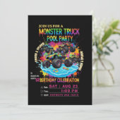 Invitation d'anniversaire pour une fête de piscine (Debout devant)