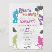 Invitation d'anniversaire pour une fête de planche (Devant)